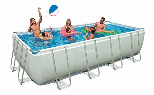 Intex Pool, Röhrenform, ultra-zerlegbar, mit Reinigungsanlage für Sand und Abdeckung