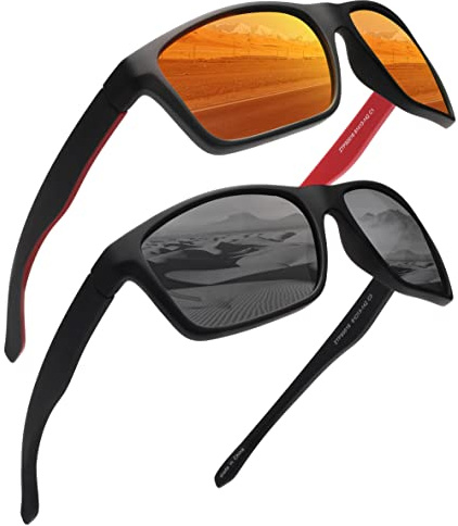 JIM HALO Polarisierte Sonnenbrillen für Damen und Herren mit UV-Schutz | Leichter Rahmen, sportlicher Stil, HD-Sicht für Angeln und Golf im Freien