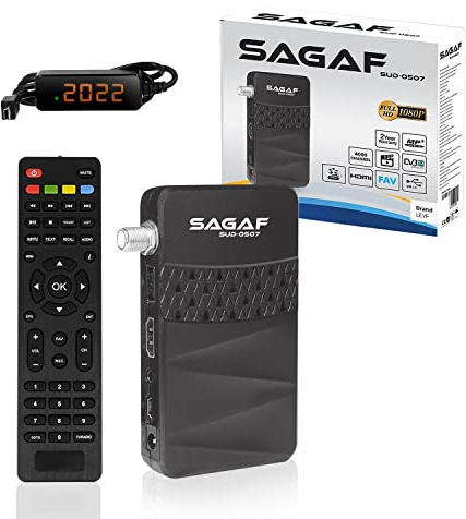 LEYF & Sagaf SUD-0507 Mini Sat Receiver DVB-S2 /ARD & ZDF SD Shut-Off/Full HD 1080p Digital Receiver (HDTV, USB)