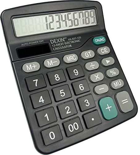 Newaner Taschenrechner, Tischrechner mit 12-Stelligem Großem LCD-Display, Mini Taschenrechner Standard Funktion für Büro, Zuhause und Schule, Tischtaschenrechner mit Großem Tasten, Schwarz