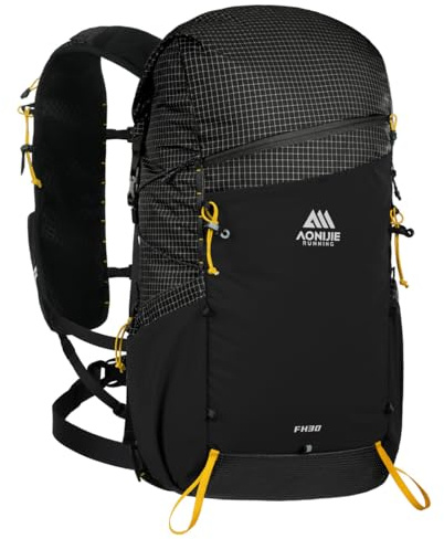 AONIJIE 30L große Kapazität Kletterrucksack im Freien Camping Daypack Reisetasche für Wandern Trekking Bergsteigen (schwarz)