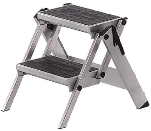 neoLab Aluminium Sicherheits-Trittleiter, 2 Stufen, 0.46m Standhöhe