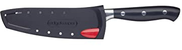 MasterClass Santokumesser, Edgekeeper rostfreier Stahl Selbstschärfendes Santokumesser, 12 cm (5"), Schalenverpackung, Schwarz