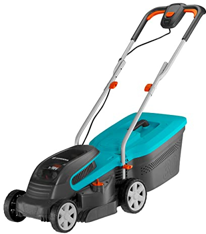 Gardena Akku-Rasenmäher PowerMax 32/36V P4A Ready-to-Use Set: Rasenmäher bis 200 m², 32 cm Schnittbreite, 30 l Fassungsvolumen, Schnitthöhe 20-60 mm, inkl. 2 x 18V P4A Akku (14621-20)