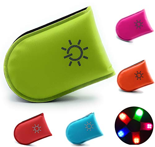 ELANOX LED Clip – Extra helle Sicherheitsleuchte für Laufen, Radfahren & Outdoor | Wiederaufladbar, wasserfest, leicht | Sichtbarkeit bei Dunkelheit & Dämmerung (grün)