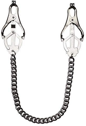 BDSM Bondage Metall Nippelklammern Clover Clamps Nippelklemmen mit Kette | High Quality Brustwarzenklammern, Brustklemmen, Brustklammern