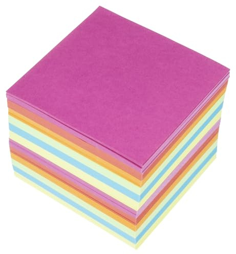 Kangaro Zettel für Notizzettelbox 9x9x9cm sortierte Farben Shrumpf 700 Blatt