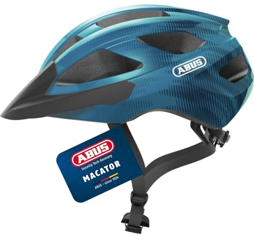 ABUS Rennradhelm Macator - sportiver Fahrradhelm für Einsteiger - auch für Zopfträger/-innen - für Damen und Herren - Blau, Größe M