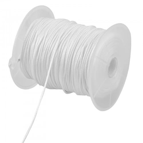 1.5mm Weiße Nylonschnur Geflochtene Lift 100 Yards Venezianisch Lift Shade Cord Rollos Ersatz Schnur Geflochtene Lift Shade Cord für Jalousien Aluminium Blind Shade Raffrollos Halskette Armbänder