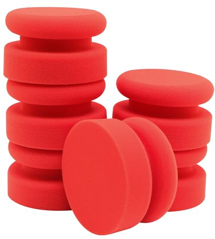 Auto Profi Handpolierschwamm, SPTA 6Pcs Auto Schaum Applicator Pads, 6Pcs runde Form Seite drücken Hand Polierschwamm Pads Kit zum Wachsen Polieren Farbe Keramik Glas Reinigung