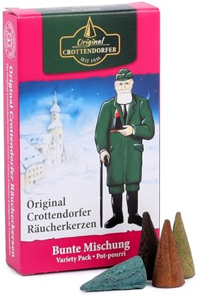 Original Crottendorfer - Räucherkerzen - Duft: Bunte Mischung - Menge: 24 Stück - Größe: M - Made in Germany