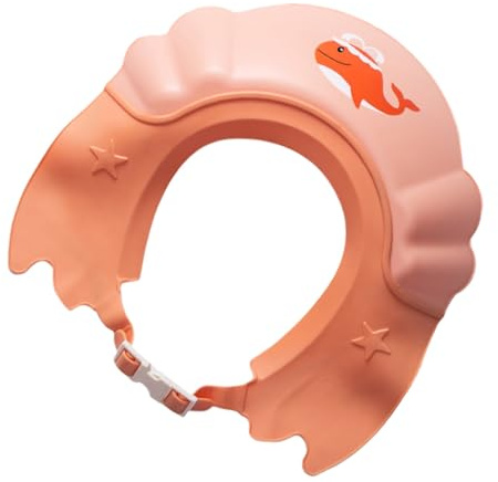 LOLIPPYY Verstellbare Kinderhaarwaschschutz Duschhaube aus Kunststoff mit Niedlichem Design Leicht und Praktisch zum Tragen für Mädchen Beim Haarewaschen und Duschen