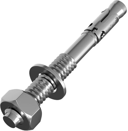 Lumonic 5x Schwerlastdübel M16 x 190mm | hochwertige Keilanker verzinkt | Durchsteckmontage, SOFORT BELASTBAR | Betonanker, Schwerlastanker | für Überdachungen, Geländer, Regale, Trennwände