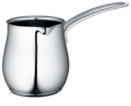 cilio Aufschäumbecher Professional 750 ml, Edelstahl, Sandwichboden | Induktionsgeeignet, Ø 8 cm, spülmaschinenfest – ideal für perfekten Milchschaum in Barista-Qualität
