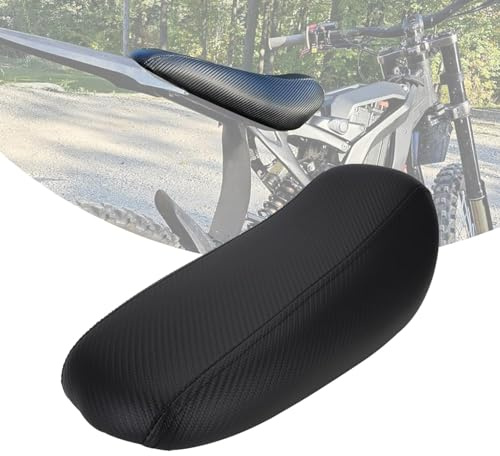 Motorradsitz Wasserdicht, für Sur-Ron X/S Light Bee Kohlefaser-Farbe | Verbreitert Verdickt Motorrad-Sitzkissen für Sur Ron Surron Elektro-Dirt-Bike