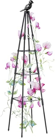 Garten Rankgitter, Pflanzkäfige und Stützen für Ranken,120CM Pflanzenständer für Kletterpflanzen, Rankhilfe Garten Tomaten,Topfpflanzen, Blumen, Tomatenkäfig, Outdoor- und Indoor-Ranken, 1 Stück
