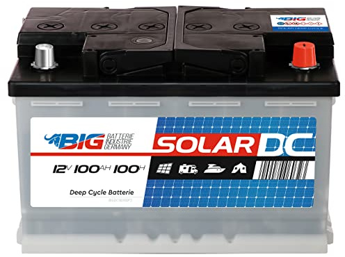 Solarbatterie 100Ah Big 12V Versorgungsbatterie Boot Caravan Wohnmobil Batterie