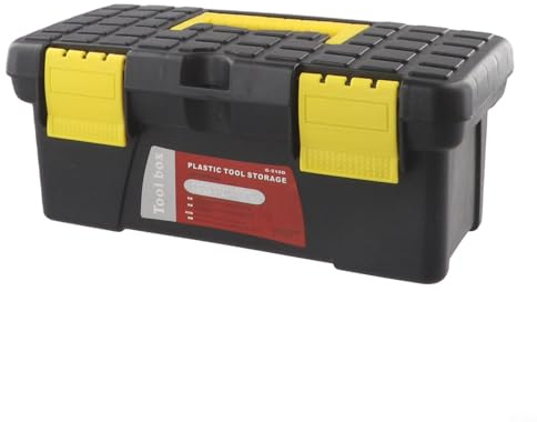 25,4 cm Kunststoff-Werkzeugkasten, einlagige Aufbewahrung für elektrische Bohrmaschinen-Zubehör, Handwerkzeuge und Mini-Ausrüstung mit offener Oberseite für schnellen Zugriff