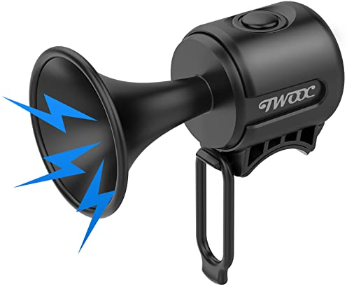 BSSOK Fahrradklingel Elektrisch Laut 100dB 1 Ton-Modus Fahrradhupe Elektrisch IPX4 Wasserdichtem für Erwachsene Kinder MTB Bike/Rennrad/BMX/Elektroroller (Schwarz)