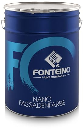 Nano Fassadenfarbe Wandfarbe Sockelfarbe Betonfarbe Außen Anthrazit 5L | Fassadenschutzfarbe mit Abperleffekt, Wasserbasiert, Matt, Frostsicher, UV-beständig, Ideal für Mauerwerk, Putz, Beton