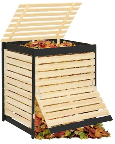 IDMarket - Kompostierbehälter aus Holz 500L
