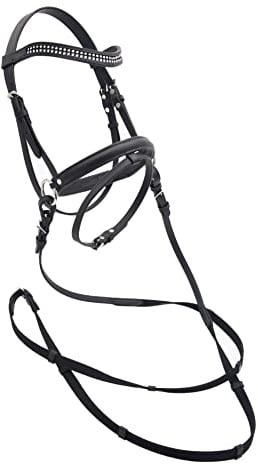 PFIFF 103111 Hobby Horsing Spieltrense gebisslose Trense für Hobby Horse Spielpferd Plüsch-Pferd, Schwarz
