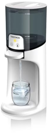 Baby Brezza Flaschenwärmer für Babyflaschen, sofort warmes Wasser | Instant Warmer, 3 Temperaturen (22/37/40°C), ideal für Nachtfütterung & Säuglingsnahrung, weiß, BPA-frei, Edelstahlgehäuse