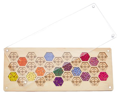 AHANDMAKER Holzperlenbretter Perlen-Designbrett Perlenherstellungszubehör Perlenaufbewahrung Organisieren Mit Muster Perlentabletts Matten Für Armband Halsketten Die Schmuckherstellung