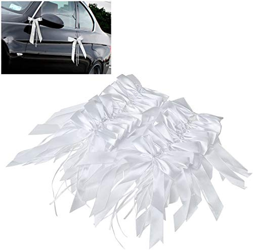 Willingood 60 St¨¹ck Antennenschleifen Autoschleifen Autoschmuck Dekoration f¨¹r Hochzeit [Wei?]