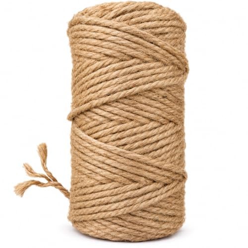 Juteschnur. Dekokordel. Jutekordel. Schnur aus Jute. Jute Schnur für DIY Kunstgewerbe Gartenschnur Deko. Garten Kordel Bastelschnur Dekoration. Schnur für DIY Kunstgewerbe Gartenarbeit. (4mm / 1kg)