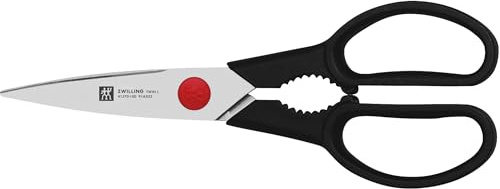ZWILLING Twin L Vielzweckschere, 20cm, Küchenschere für Rechts- und Linkshänder, Rostfreier Spezialstahl, Schwarz