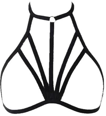 Sexy Body Lingerie, Erotische Dessous Büstenhalter Käfig Damen Ungepolstert Bralette Neckholder Verband Reizwäsche für Damen Festival Club Party Wear Bra