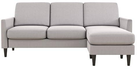 Winston Wendesofa aus hellgrauem Leinen