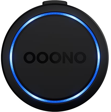 OOONO Co-Driver NO2 Schwarz- Optimierter Co-Driver fürs Auto - Warnt vor Tempo-Kontrollen und Gefahrenstellen – Wiederaufladbar – LED-Anzeige – CarPlay & Android Auto kompatibel