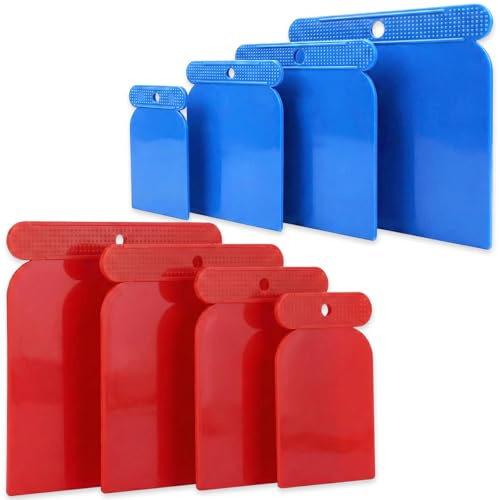 8 Teile JapanSpachtel Kunststoff Spachtel Set, Japanspachtel, Kunststoffspachtel, Spachtel Acrylmalerei, Spachtel Werkzeug, Flexible Plastikspachtel Für DIY Projekte Und Professionelle Arbeiten