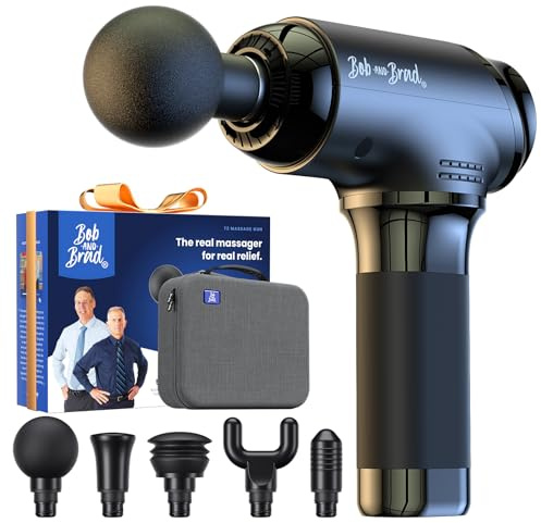 Bob and Brad T2 Massagepistole, Muskel Massagegerät with 4000-mAh-Akku, 3200rpm und 10 mm Amplitude, Perkussions Massage Pistole mit USB-C-Ladung, Geschenk für Männer und Frauen