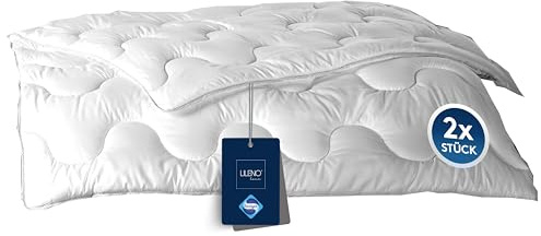 LILENO HOME Bettdecke 135x200 cm [2er Set] - Ganzjahres Bettdecke - Sommer Winter Bett Decke Kochfest bis 95° C - Allergiker Ganzjahresdecke