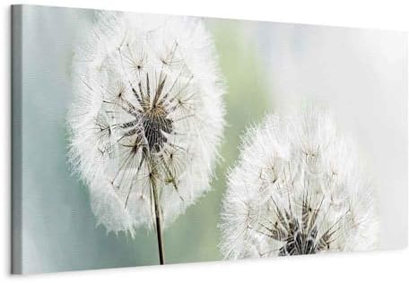 murando - Akustikbild Blumen Natur Grau, 150x50 cm, 1-teilig, Schallschutz | Verbessert Raumakustik, reduziert Hall, ideal fürs Büro oder Wohnzimmer, hochwertige Verarbeitung, schnelle Montage, stilvoll