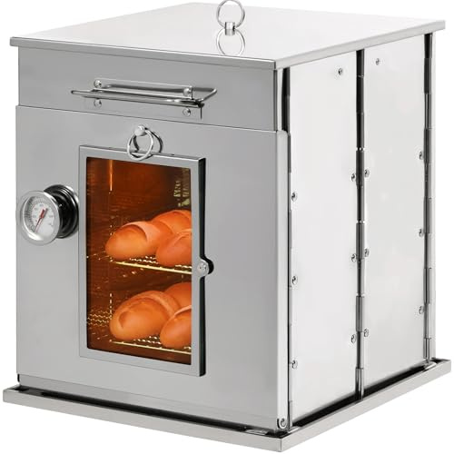 REDCAMP Faltbarer Campingofen mit 3-Etagen-Gitter, Edelstahlofen für Propangas-Kochen, Grill, Outdoor-Küche