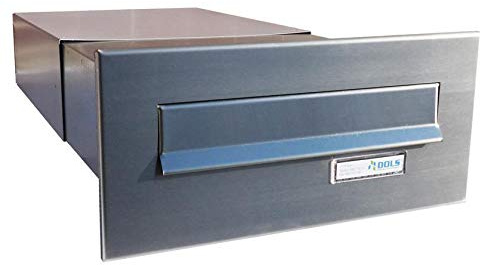 Edelstahl Mauerdurchwurf Briefkasten - Tiefe 39-62 cm- B-042