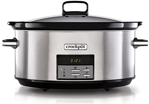 Crockpot Digital-Schongarer Slow Cooker | 7,5 l (10+ Personen) | einstellbare Garzeit | rostfreier Stahl [CSC063X]