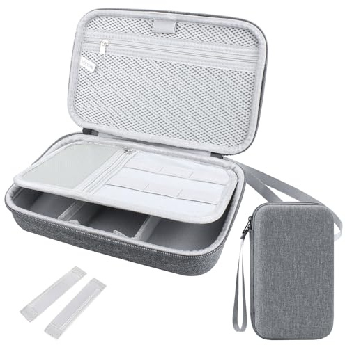 PWGHWG Kabeltasche Organizer, Kabel Organizer Tasche, Elektronik Tasche | Tragbare Kabel Tasche, Elektronikzubehör Aufbewahrung Reisetasche für USB Ladekabel Powerbank (Grau)