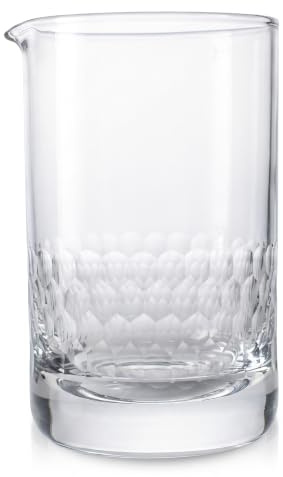 barmate Cocktail Rührglas 600 ml – handgefertigtes Mixing Glass mit honeycomb-Schliffmuster für Negroni, Martini, Manhattan & Old Fashioned