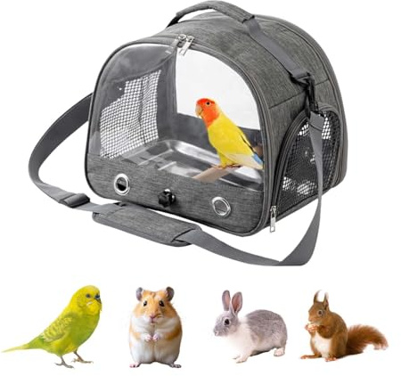 ZHYUAN Leichter Rucksack für Papagei,Haustier-Reisetasche für Papageien,Vogel-Tragetasche,Tragetasche für Papageien,Tragbare Vogelträger Reisetasche,Rucksack für Vögel mit Holzstab Kleine