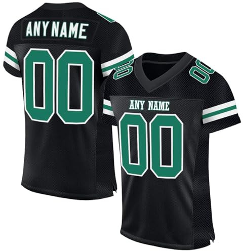 Personalisiert American Football Spieltrikots mit Name Nummer Personalisierte Trikot T-Shirt für Kinder Erwachsene Junge Mädchen Herren Damen