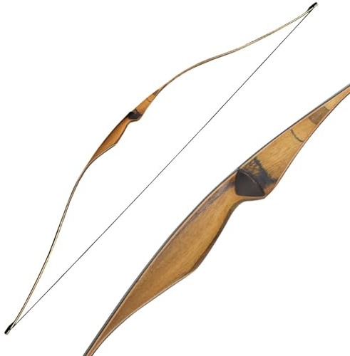 52/54 Zoll Bogenschießen Recurve Bogen Laminierter traditioneller Langbogen 10-35lbs Jagdschießen Langbogen für die Jugend Anfänger Erwachsene Rechte Hand (52 Zoll, 15lbs)