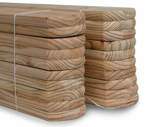 AZZAP Lärche Zaunlatten 90x20mm Lärchenholz Holzzaun Holz Zaun Brett Zaunbrett Gartenzaun Lärchenbrett 50-150cm (10, 80cm)