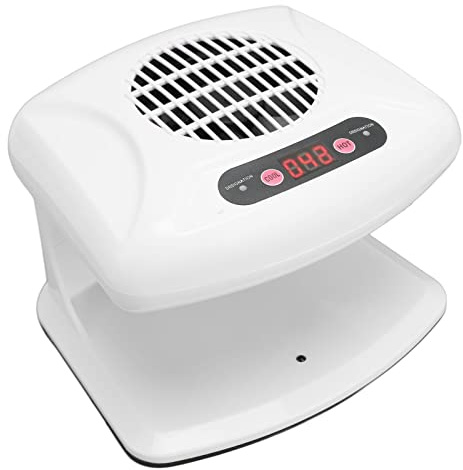 Nagel Lufttrockner, Luft Nageltrockner mit Automatischem Sensor, Weißer Einhand Nagel Lufttrockner warmer kühler Wind automatischer Sensor Nagelventilator Fön für den Salon zu Hause(EU Stecker 220V)