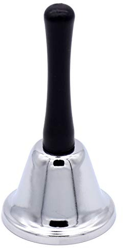 YMWALK Edelstahl Handglocke Service Glocke Achtung Schule Glocke Lauter Anruf Handglocke Schalter Empfang Glocke Abendessen Glocke für Restaurant, Hotel, Küche, Bar und Weihnachtsmann