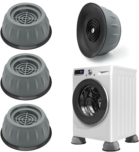 4 Stück Waschmaschine Füße, Anti Vibration Waschmaschine, Waschmaschine Dämpfer, Rutschfest Anti-Vibrations-Waschmaschinenunterstützung, Waschmaschine Anti Vibration Füße Verlängern Ihre Lebensdauer
